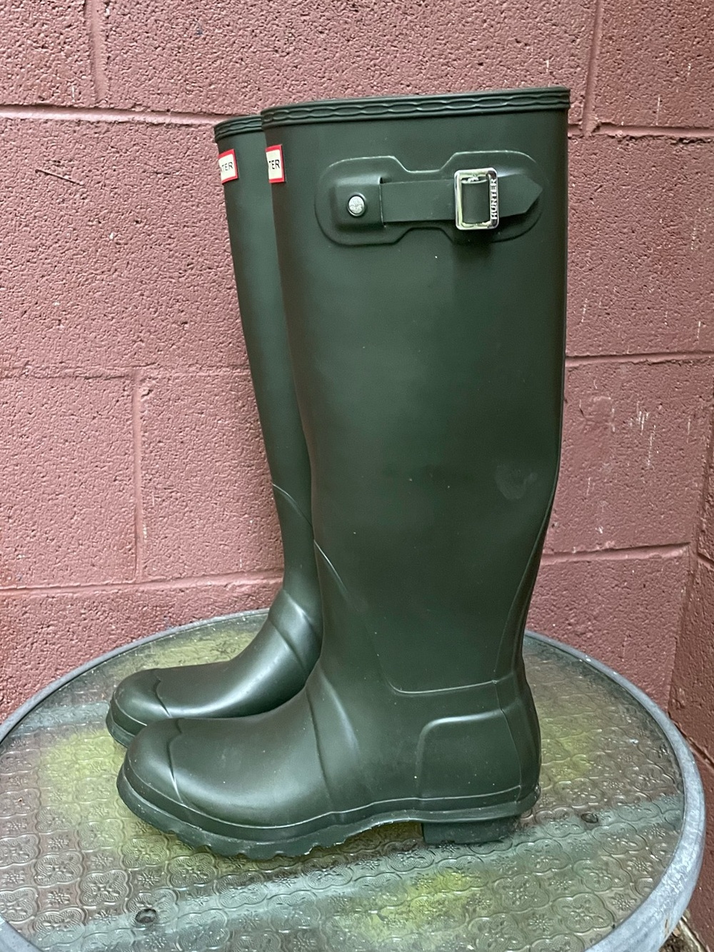 Hunter Original Tall Boot Dark Olive Size 8